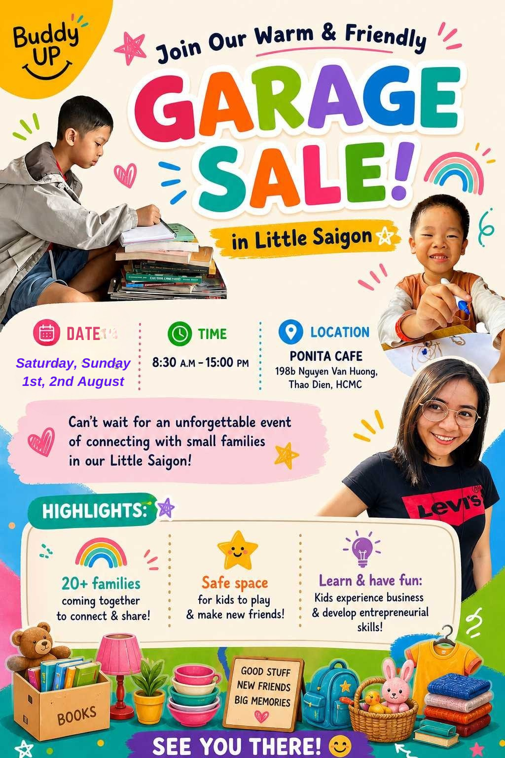 Join Our Warm & Friendly Garage Sale! 
	1st & 2nd August!